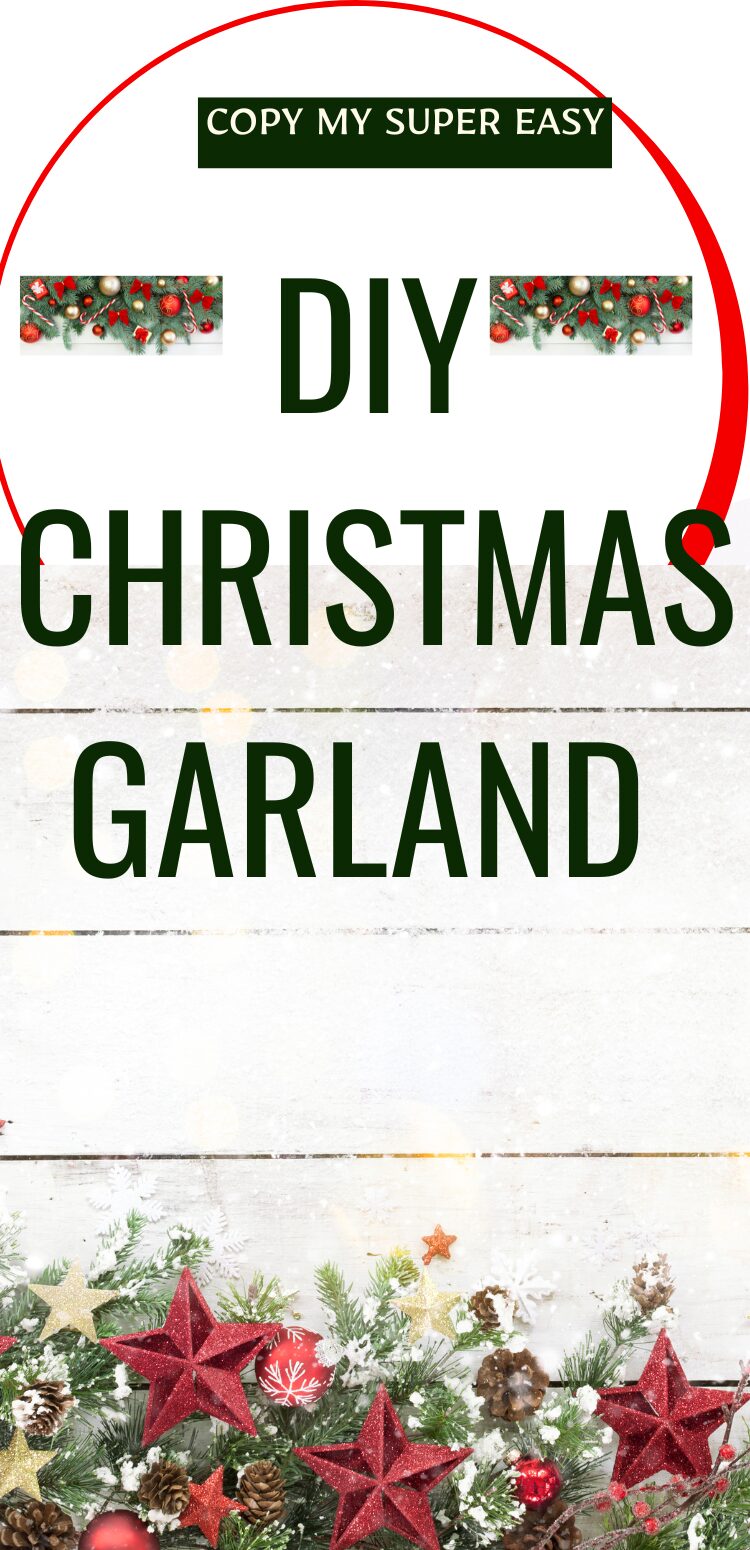 You only need christmas garland decorations to create your own eye catching DIY Christmas garland