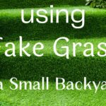 fake grass on small backyards