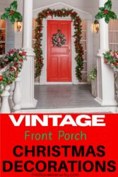 Vintage front porch Christmas decorations