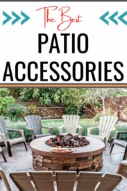 patio decorative accessories with patio firepit